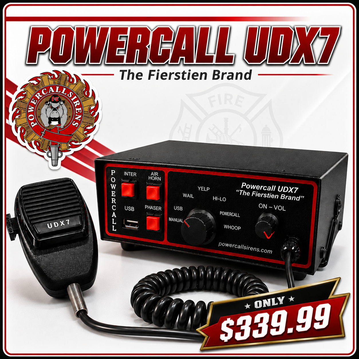 Powercall UDX7 100/200 Watt Emergency Siren (IN STOCK)