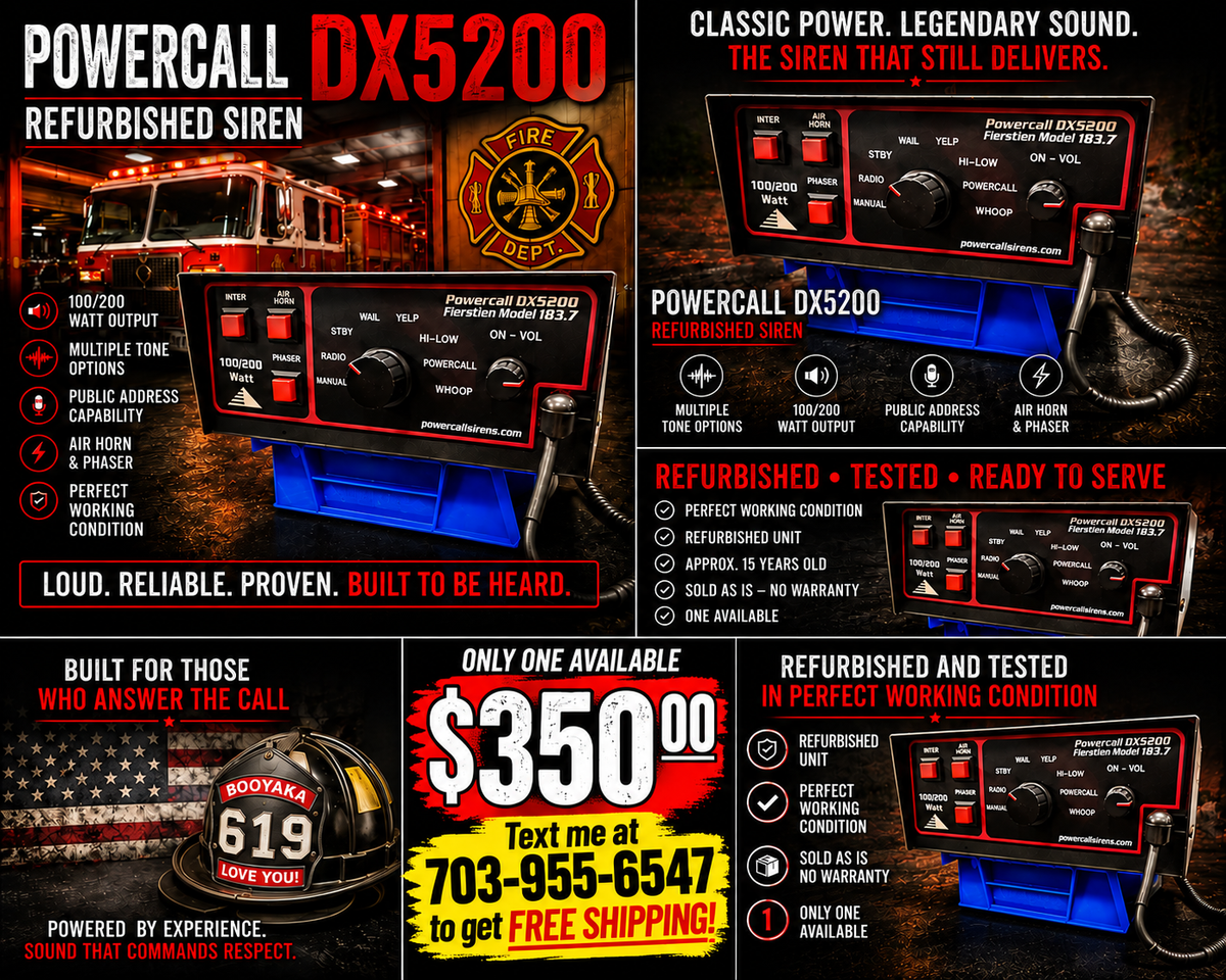 Powercall DX5200 Refurbished Siren / No Warranty / Perfectly Working