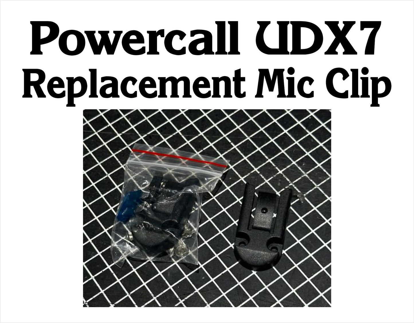 Powercall UDX7 Replacement Mic Clip Packet