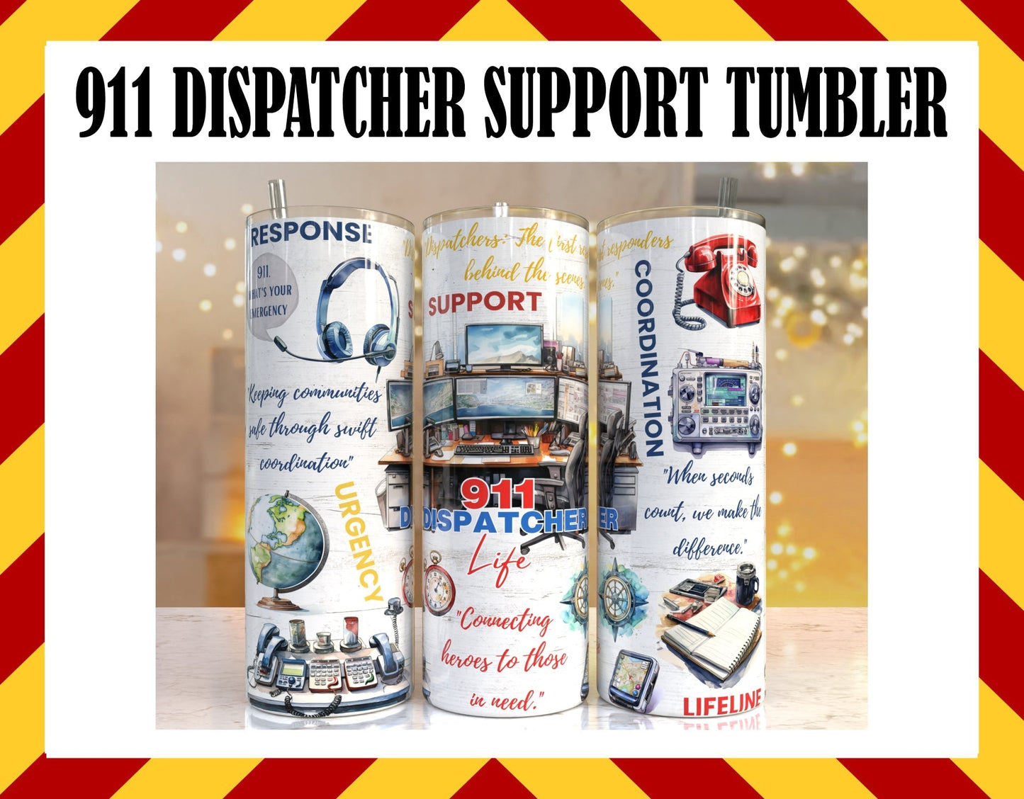 Stainless Steel Cup - 911 DISPATCHERS Hot/Cold Cup