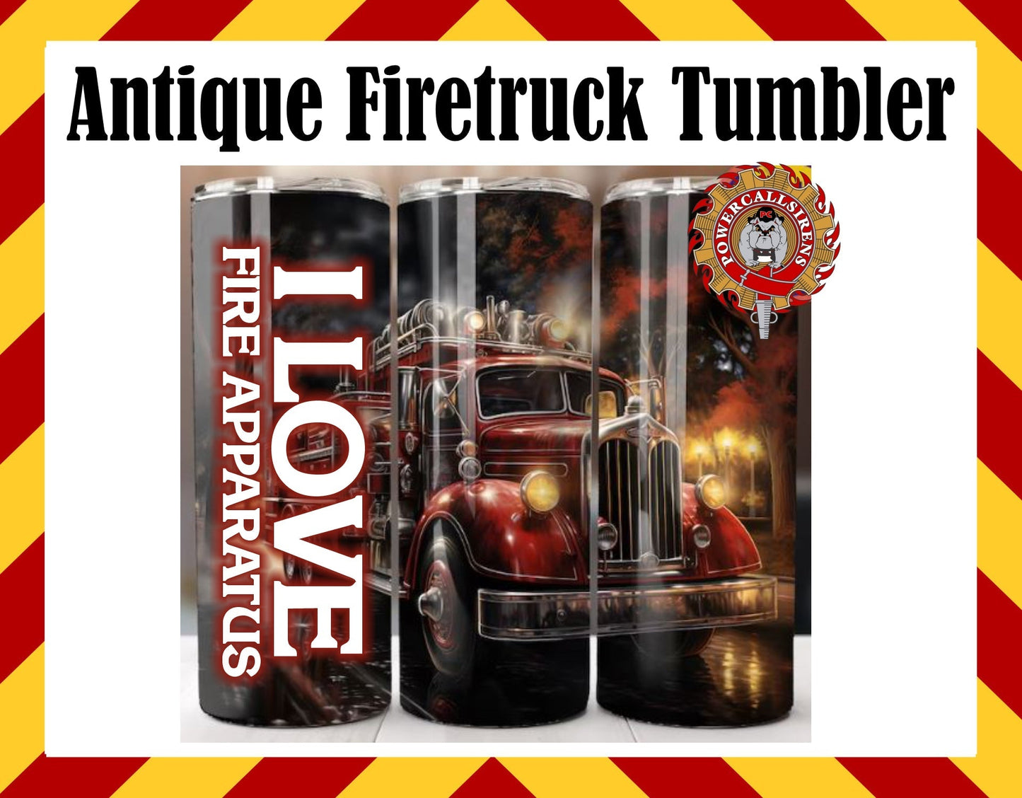 Stainless Steel Cup - I Love Fire Apparatus Design Hot/Cold Cup