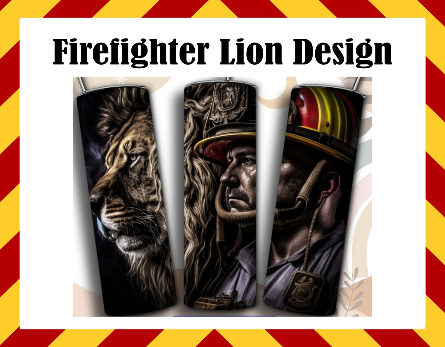 Drink Water Cup - Firefigher Lion Cup Design