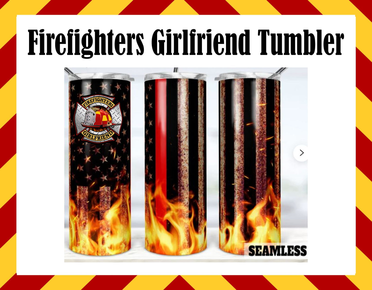 Firefighter's Girlfriend Maltese Sublimated Tumbler