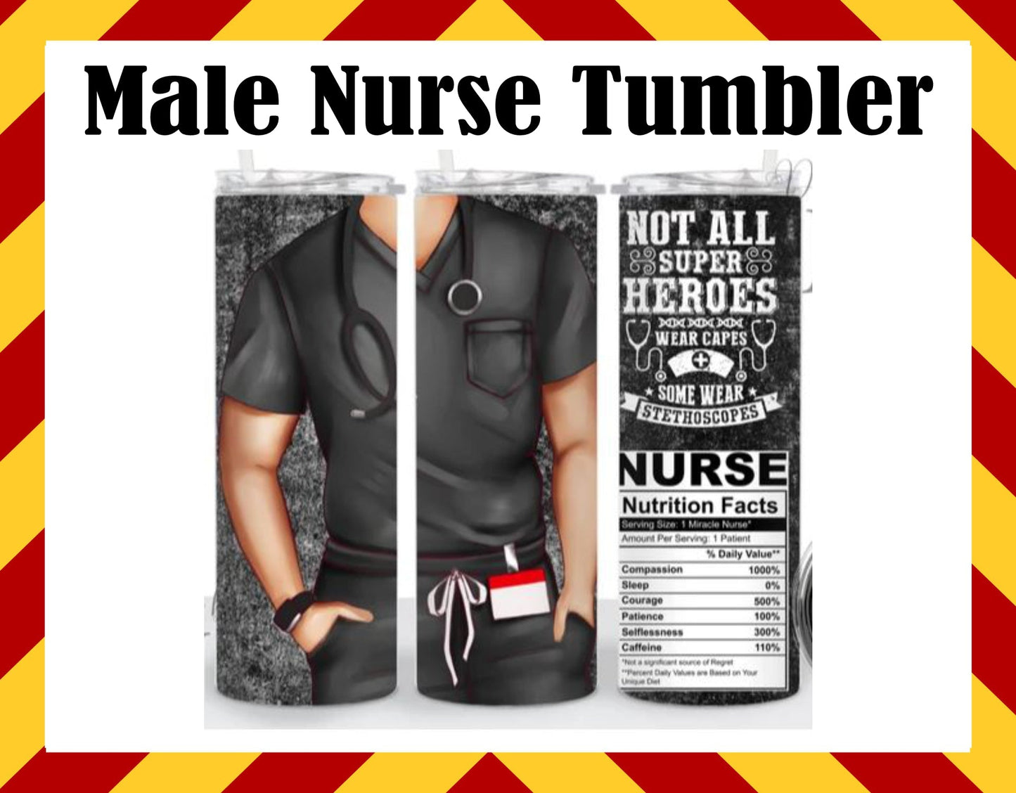 Stainless Steel Cup - Male Nurse Design Hot/Cold Cup