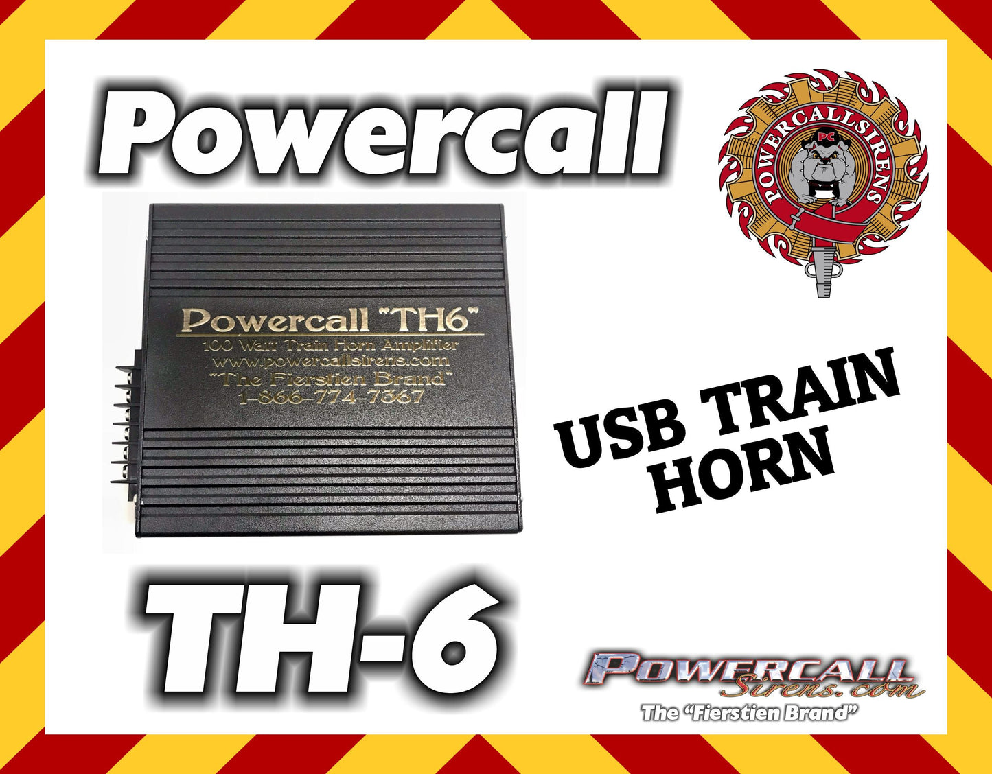 Powercall TH-6 Train Horn USB Amplifier - Powercall Sirens LLC