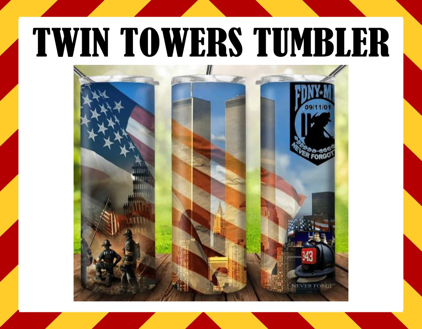 Twin Towers New York Sublimated Tumbler