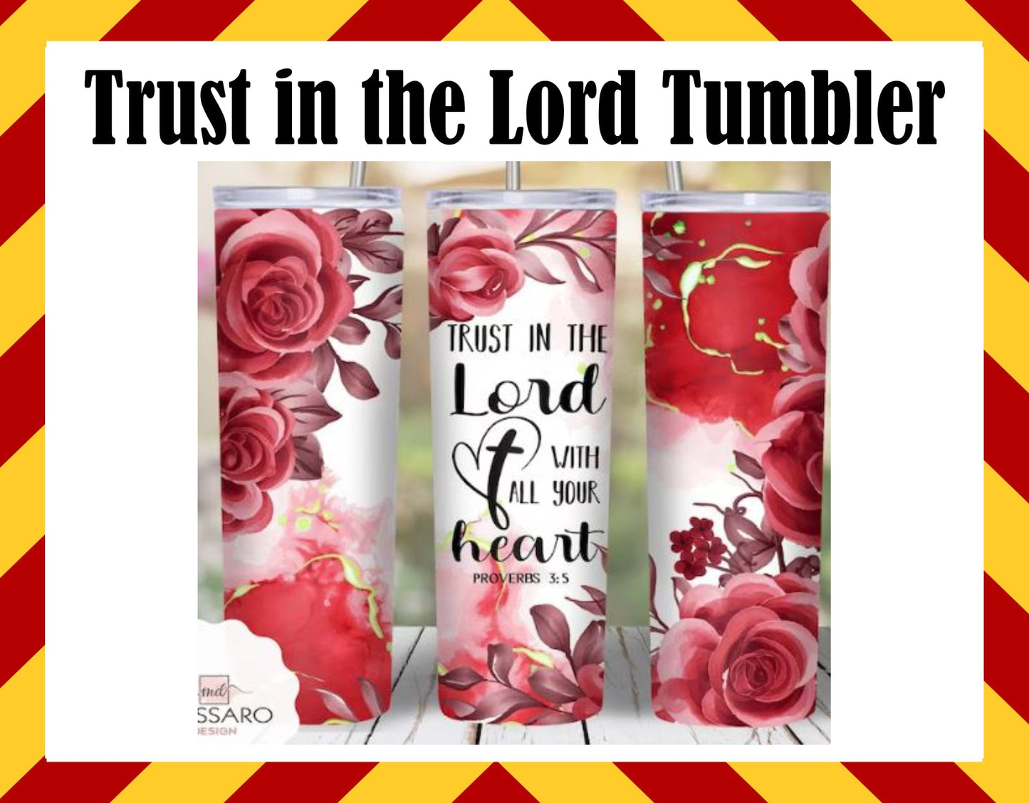 Stainless Steel Cup - Trust in the Lord Design Hot/Cold Cup