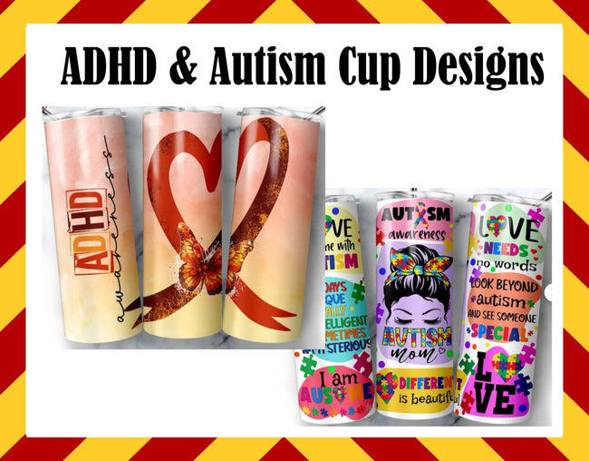 Drink Water Cup - ADHD & Autism Cup Designs