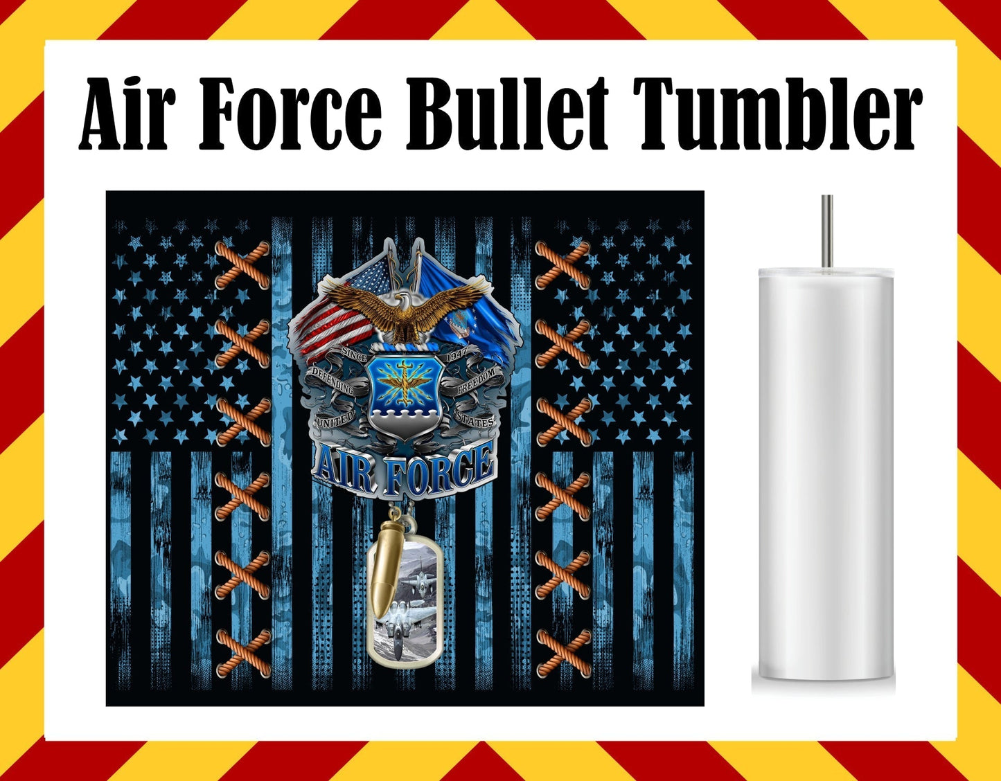 Stainless Steel Cup - Air Force Bullet Design Hot/Cold Cup