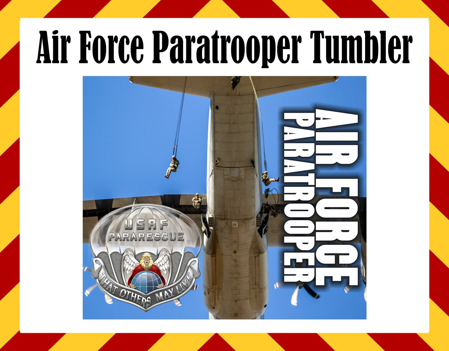Stainless Steel Cup - Air Force Paratrooper Design Hot/Cold Cup