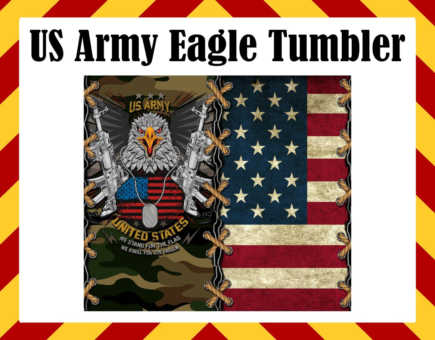 Stainless Steel Cup - Army Eagle Design Hot/Cold Cup