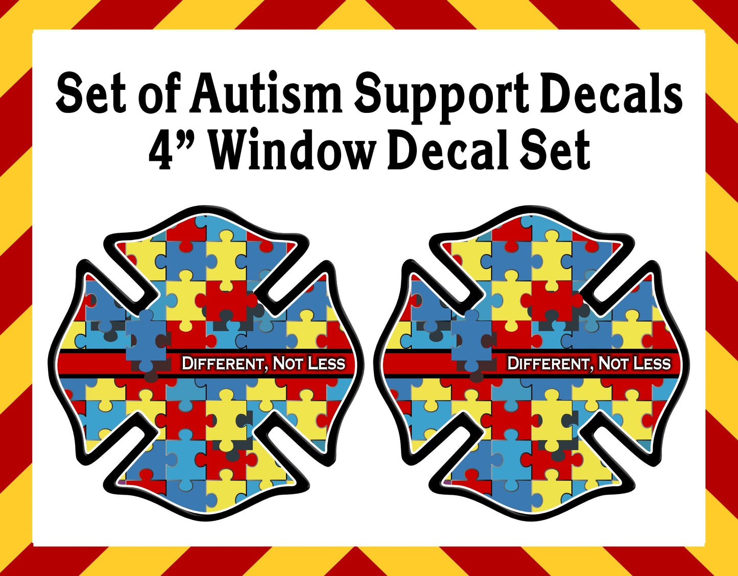 Window Decals - Autism Support Maltese Decal Set
