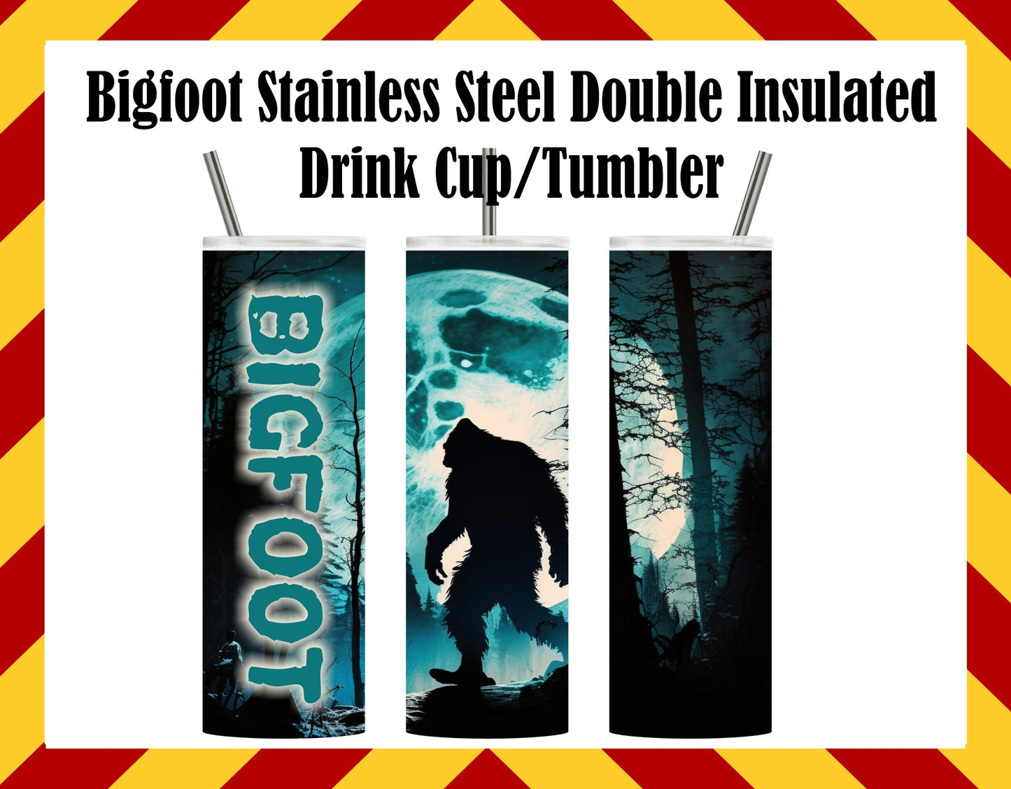 Stainless Steel Cup - Bigfoot Standing Design Hot/Cold Cup