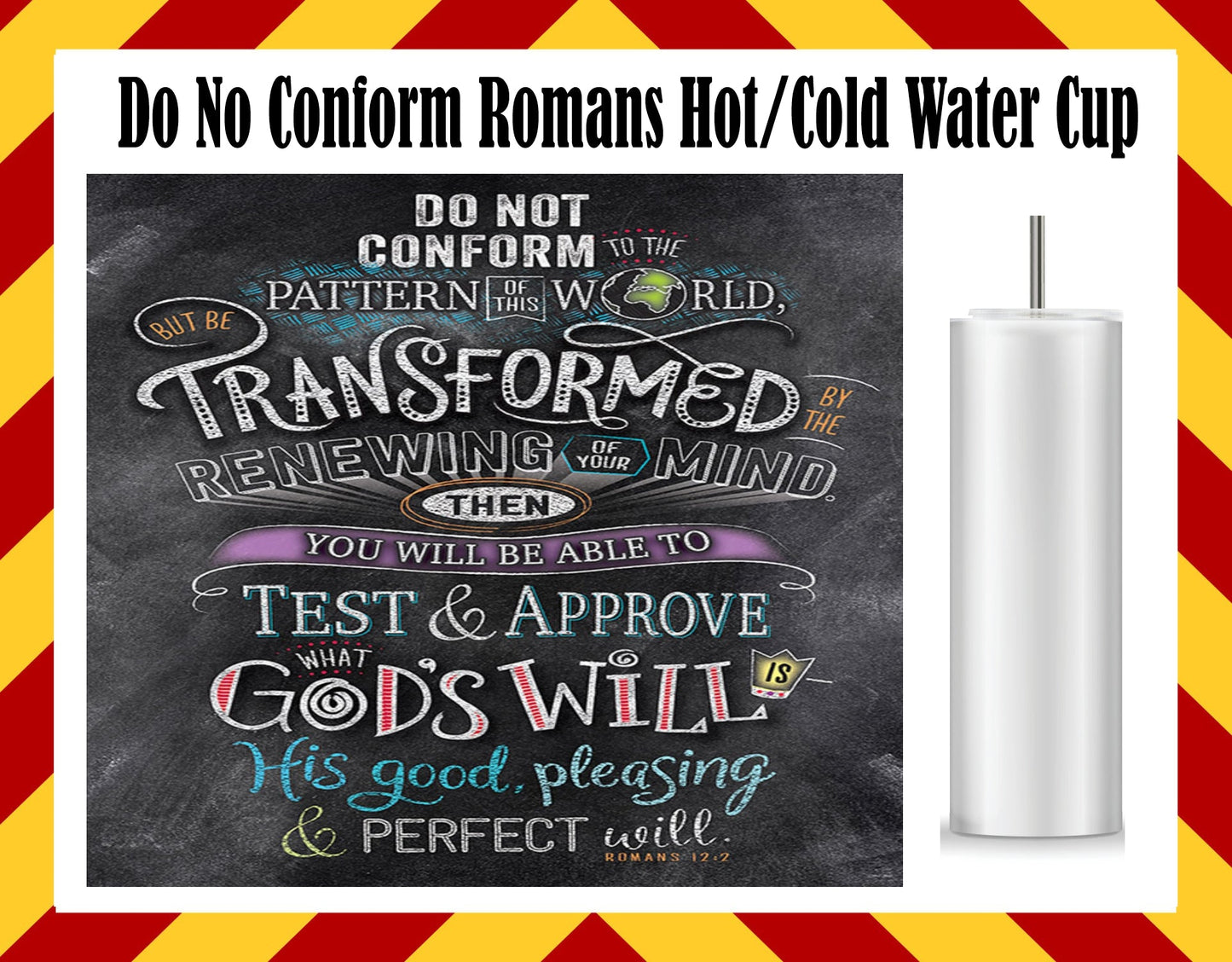 Stainless Steel Cup - Do not conform Romans Design Hot/Cold Cup
