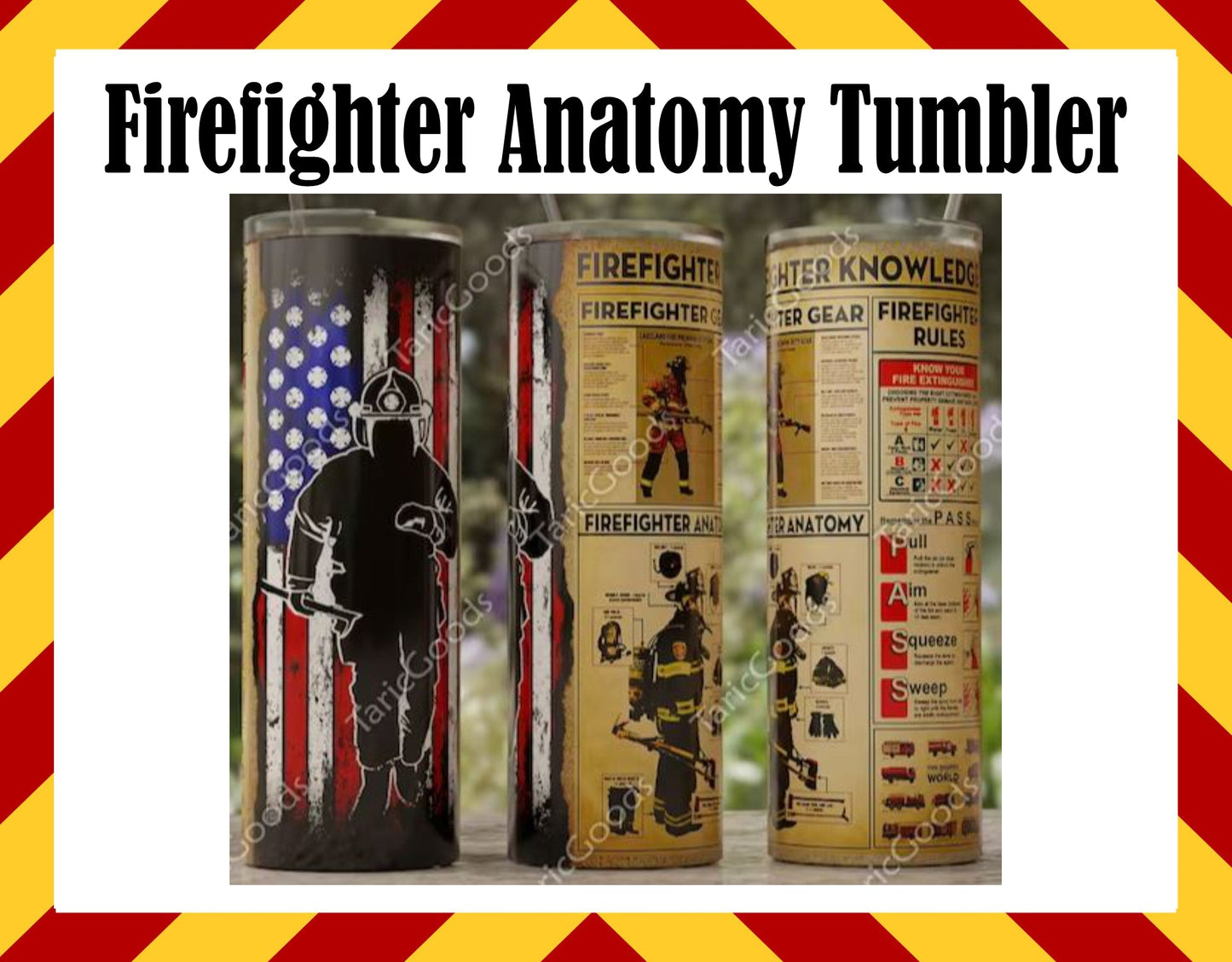 Stainless Steel Cup - Firefighter Anatomy Design Hot/Cold Cup