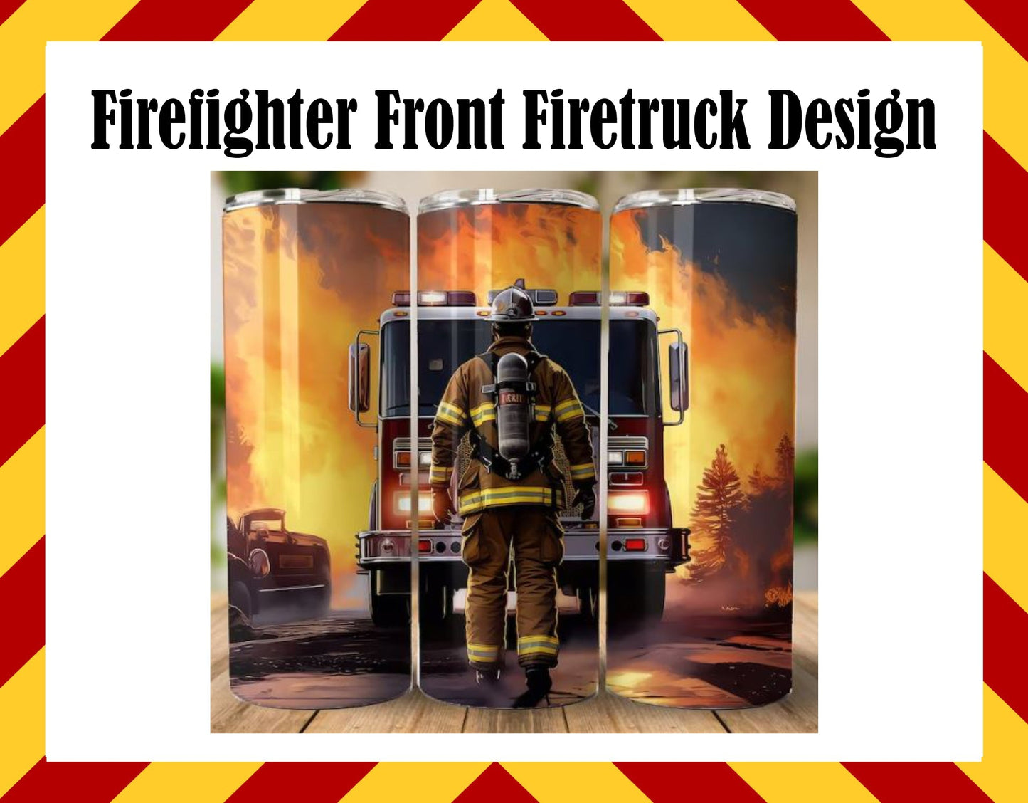 Drink Water Cup - Firefigher Front Firetruck Cup Design