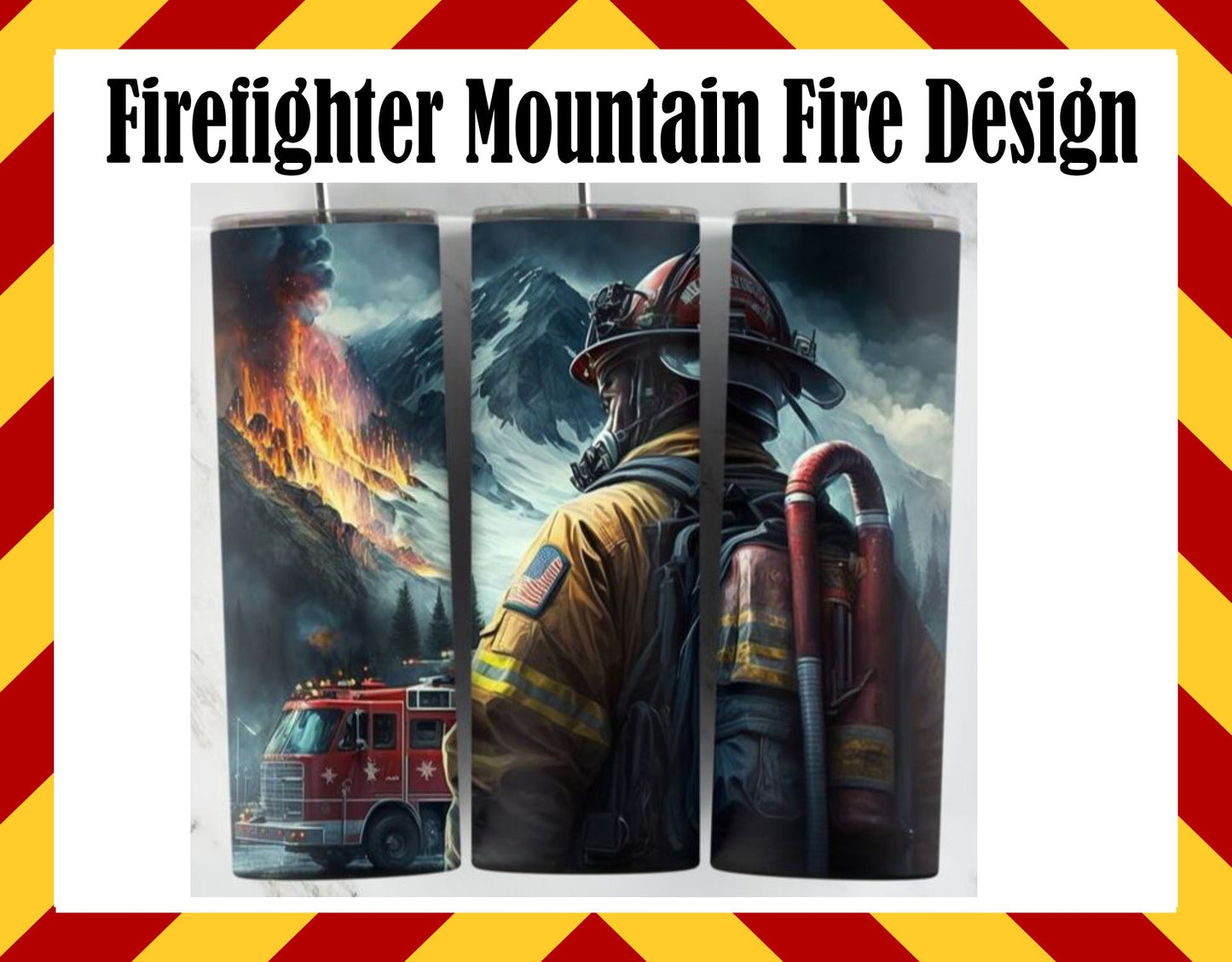 Drinkware Water Cup - Firefighter Mountain Fire Cup