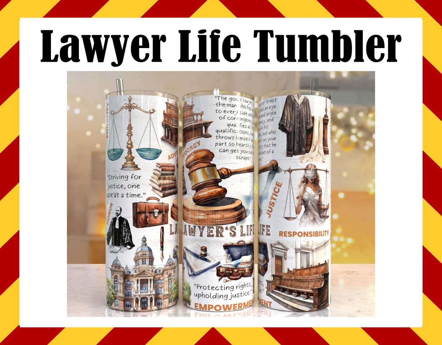 Stainless Steel Cup - Lawyer Life Design Hot/Cold Cup