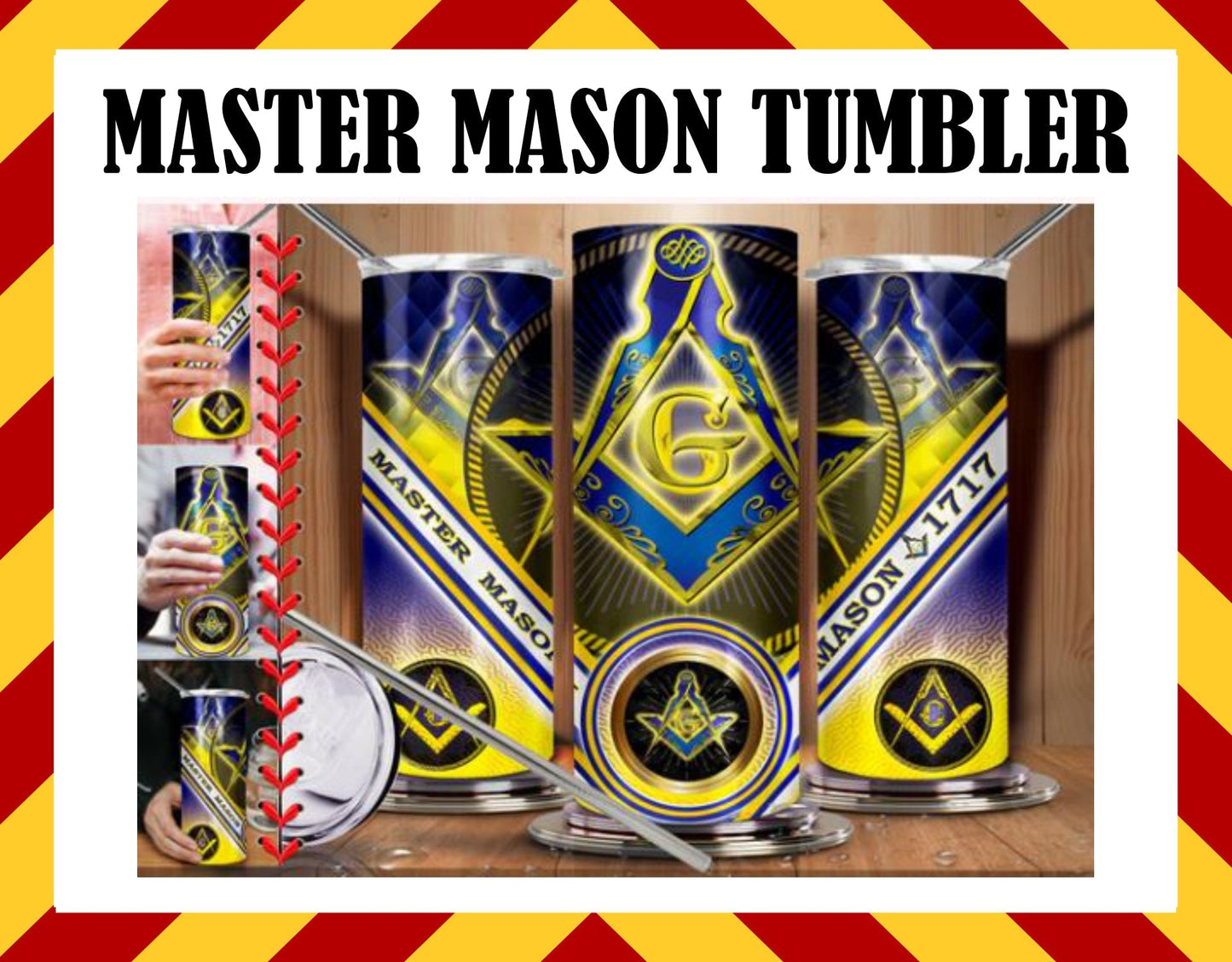 Stainless Steel Cup - Master Mason Masonic Design Hot/Cold Cup