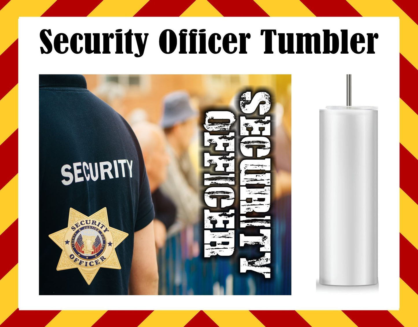 Stainless Steel Cup -  Security Officer Design Hot/Cold Cup