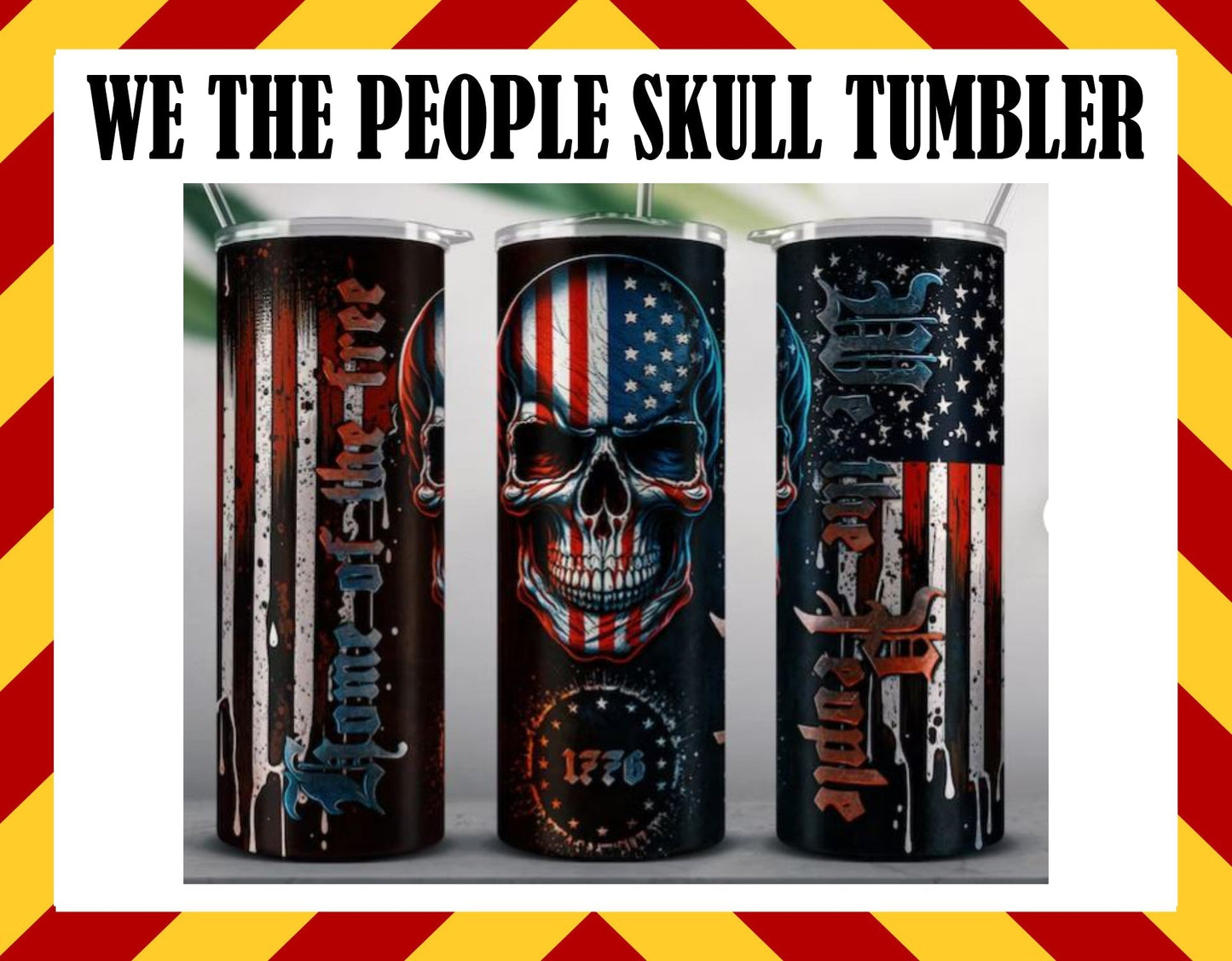 Stainless Steel Cup -  We the people skull Design Hot/Cold Cup
